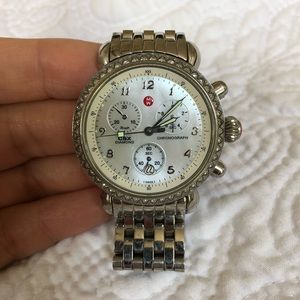 Michele csx chronograph watch with diamonds